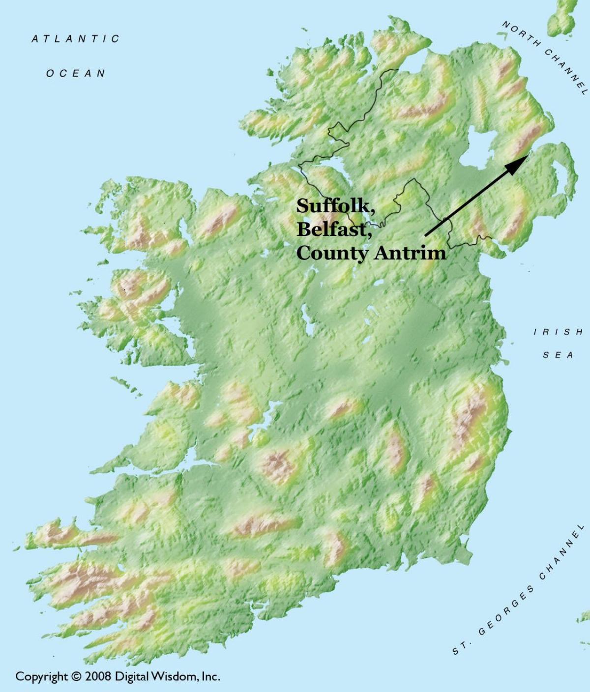 Belfast Irsko Mapa Mapa Belfastu V Severnim Irsku Severni Evropa Evropa