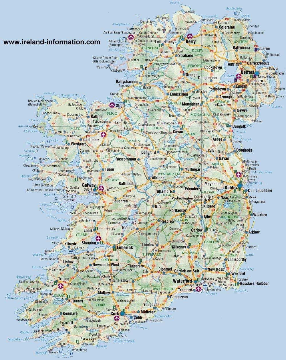 mapa blackrock irsko