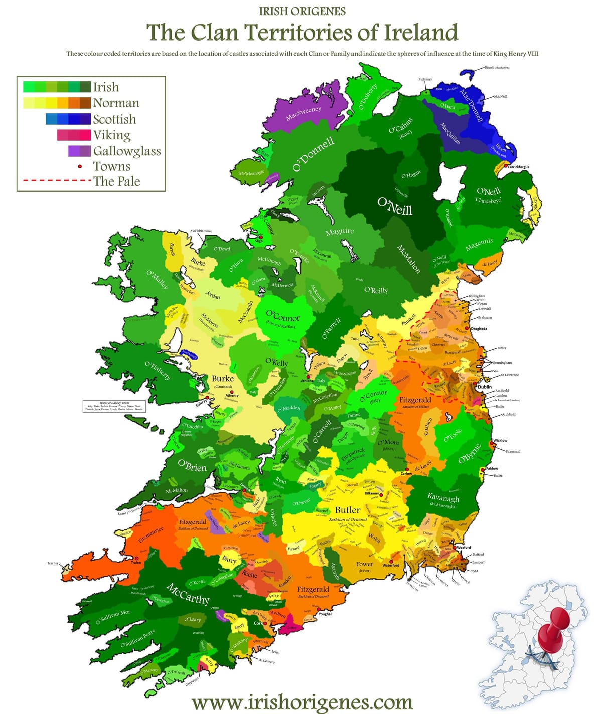 mapa klan mapa irska