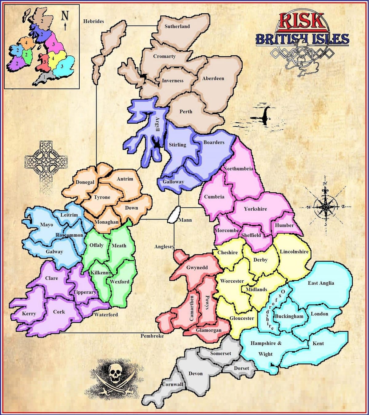 mapa mapa irska hra