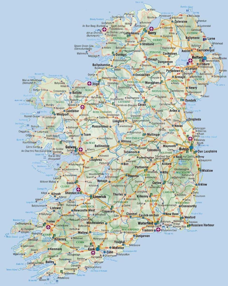 mapa mapa irska kniha