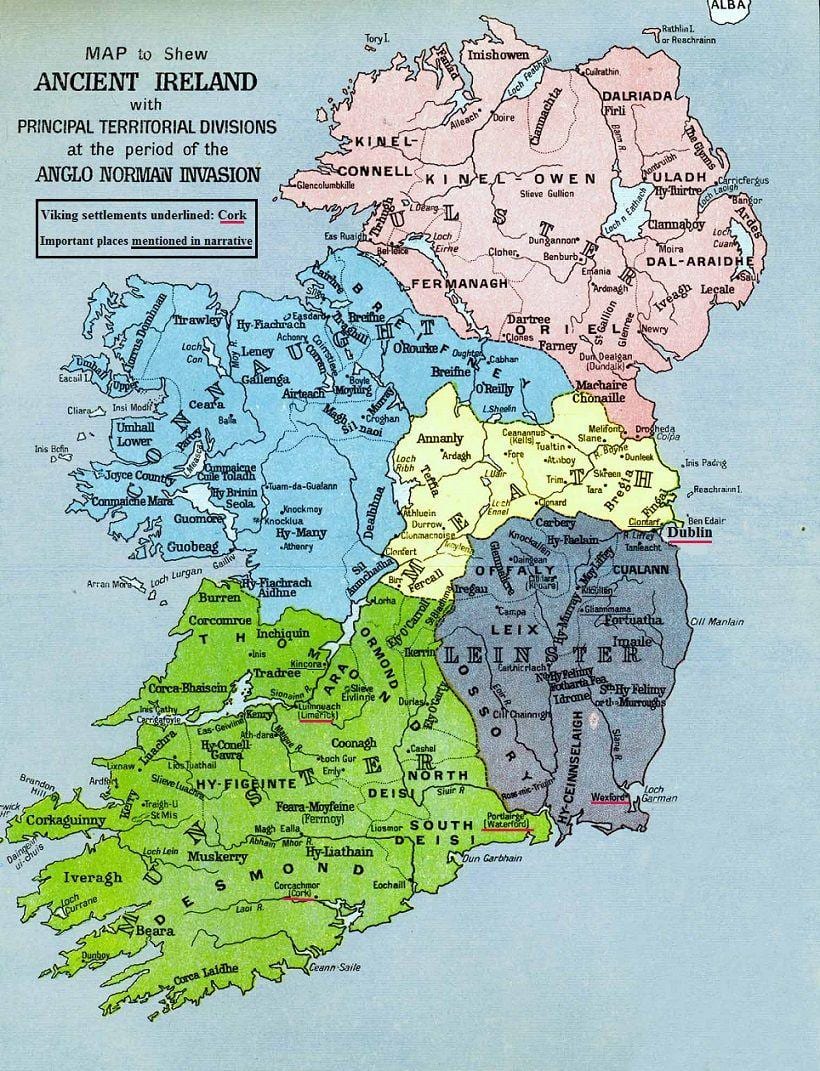 mapa megalitické irsko