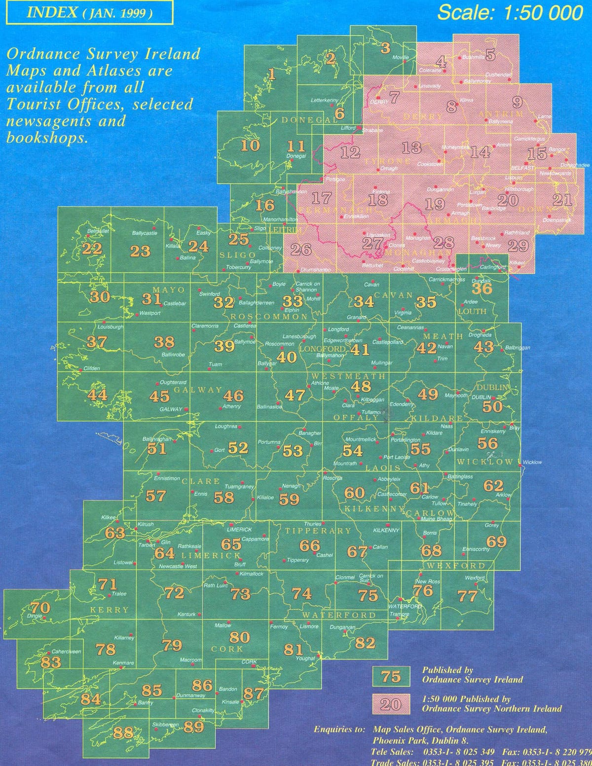 osi irsko mapa prohlížeč