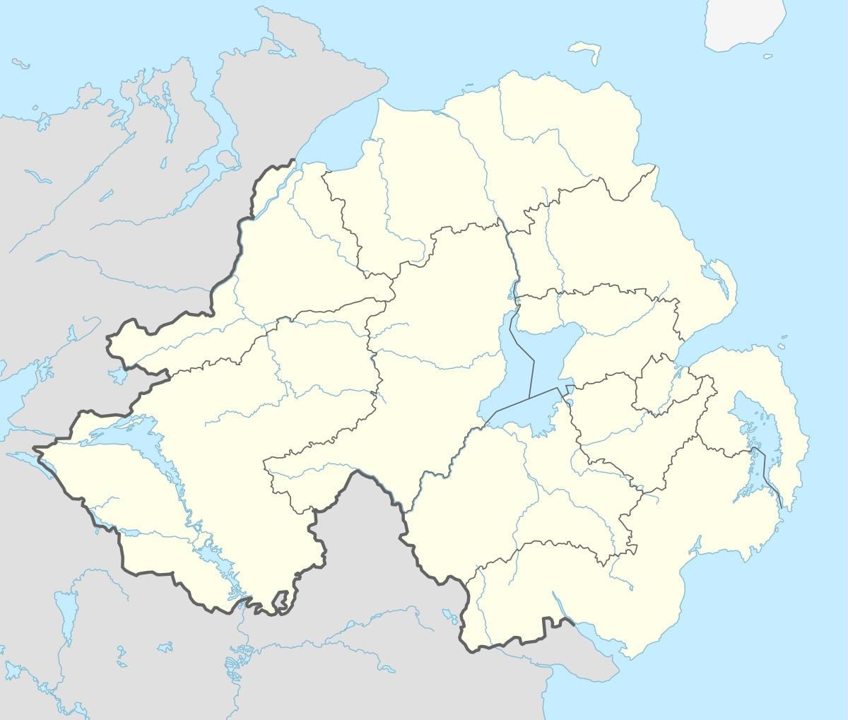 mapa severního irska pláže 