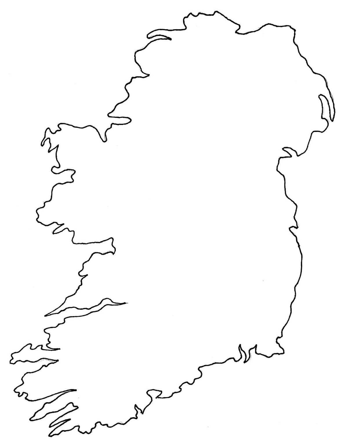prázdná mapa irska
