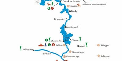 Mapa řeky shannon mapa irska