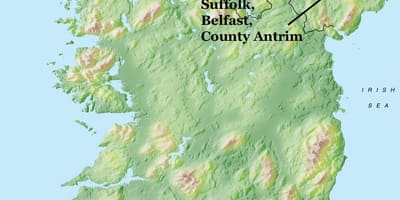 Mapa belfastu severní irsko