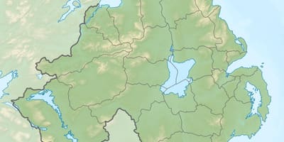 Mapa fyzická mapa severního irska