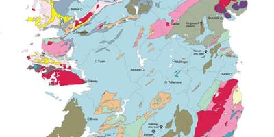 Mapa geologická mapa irska