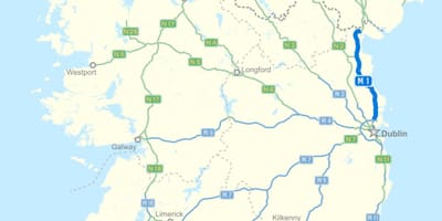 Mapa irska dálnice