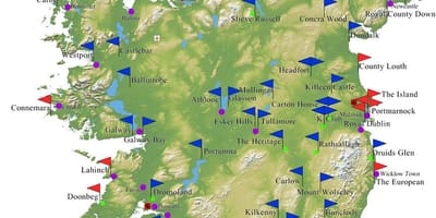 Mapa irska golf
