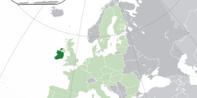 Irsko mapa v mapa světa