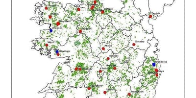 Mapa irska lesy