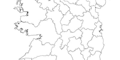 Irsko mapa obrys