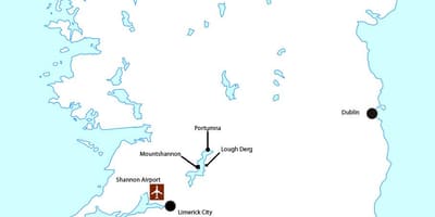 Mapa letiště shannon irsko