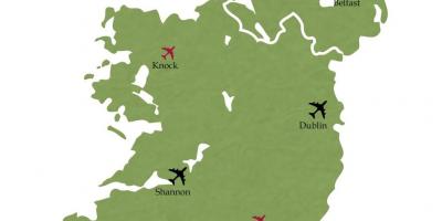 Mezinárodní letiště v irsku mapě