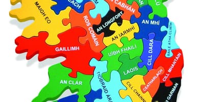 Mapa mapa irska jako gaeilge