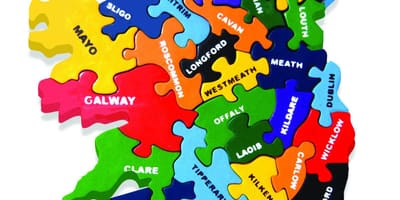 Mapa mapa irska jigsaw