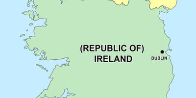  mapa severního irska a irská republika