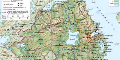 Mapa severního irska