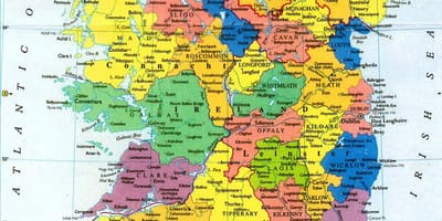Velká nástěnná mapa irska