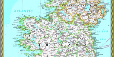 Mapa national geographic mapa irska