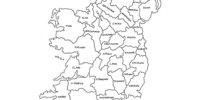 Mapa obrys mapa irska