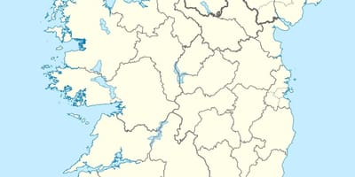 Mapa ostrovů irska
