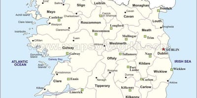 Mapa politická mapa irska