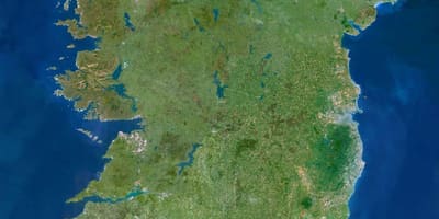 Mapa satelitní mapa irsko