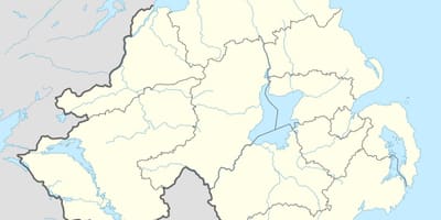 Mapa severního irska pláže 