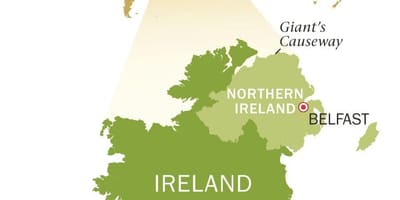 Mapa emerald isle irsko