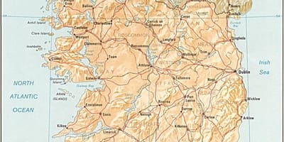Mapa velká mapa irska na prodej